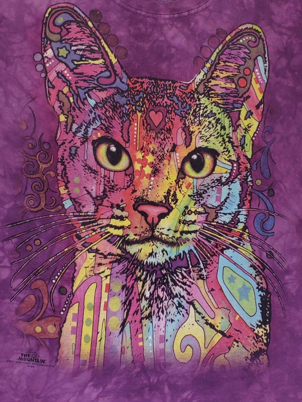 The Mountain Dean Russo Abyssinian Cat Tie Dye Graphic T-Shirt - Size XL - EUC
